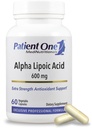 Pasiente én Alpha Lipoic Acid (ALA) 600 mg | Antioksidant Supplement for å støtte nerve og lever helse* | 60 kapsler