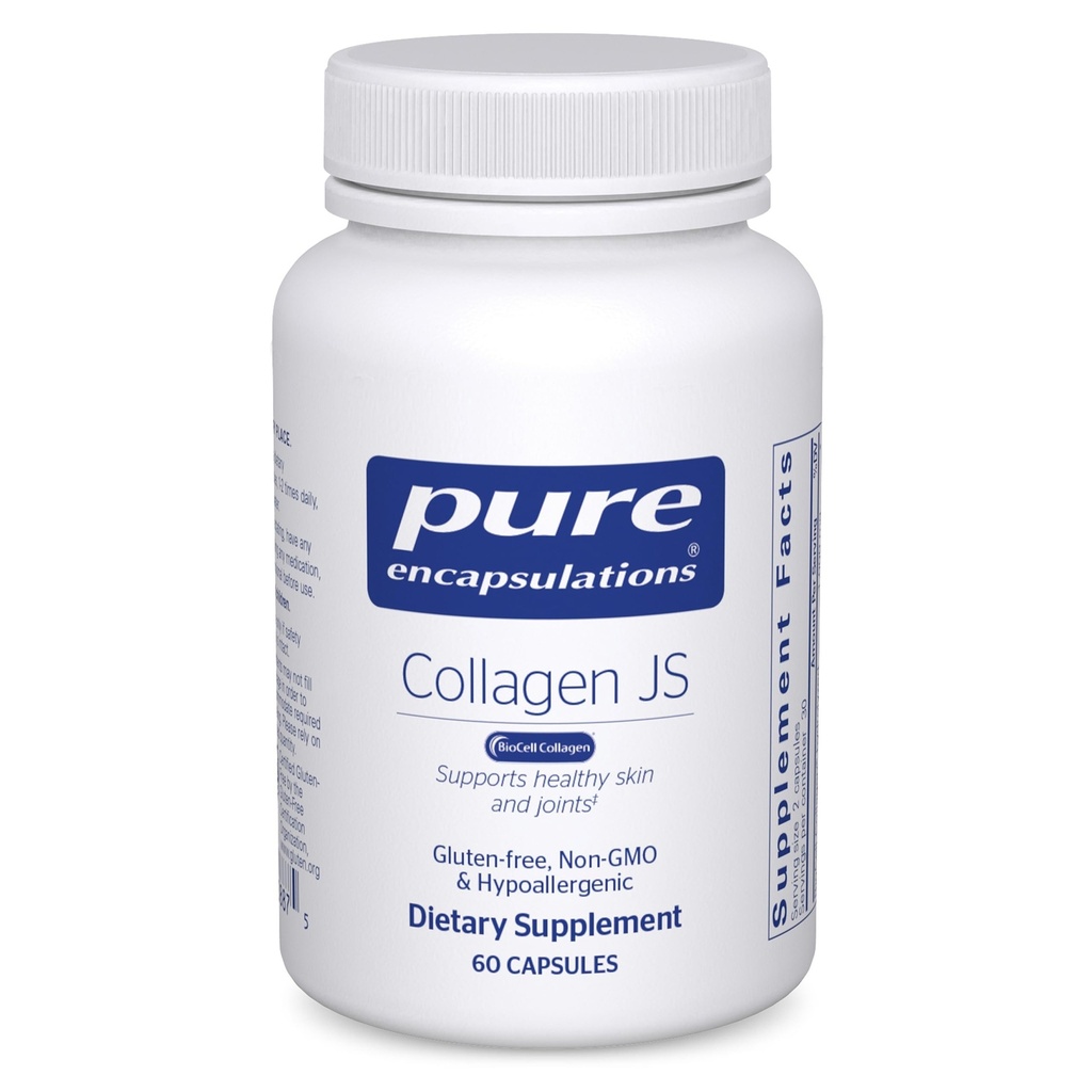 Ren innkapslinger kollagen JS - hud og felles helse * - 1000 mg Hydrolysert biocelle kollagen - Glutenfri og ikke-GMO - 60 kapsler