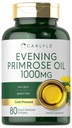 Carlyle Aften Primrose Olje Kapsler 1000 mg | 80 Softgels | Cold Pressed Supplement | Ikke-GMO & Glutenfri