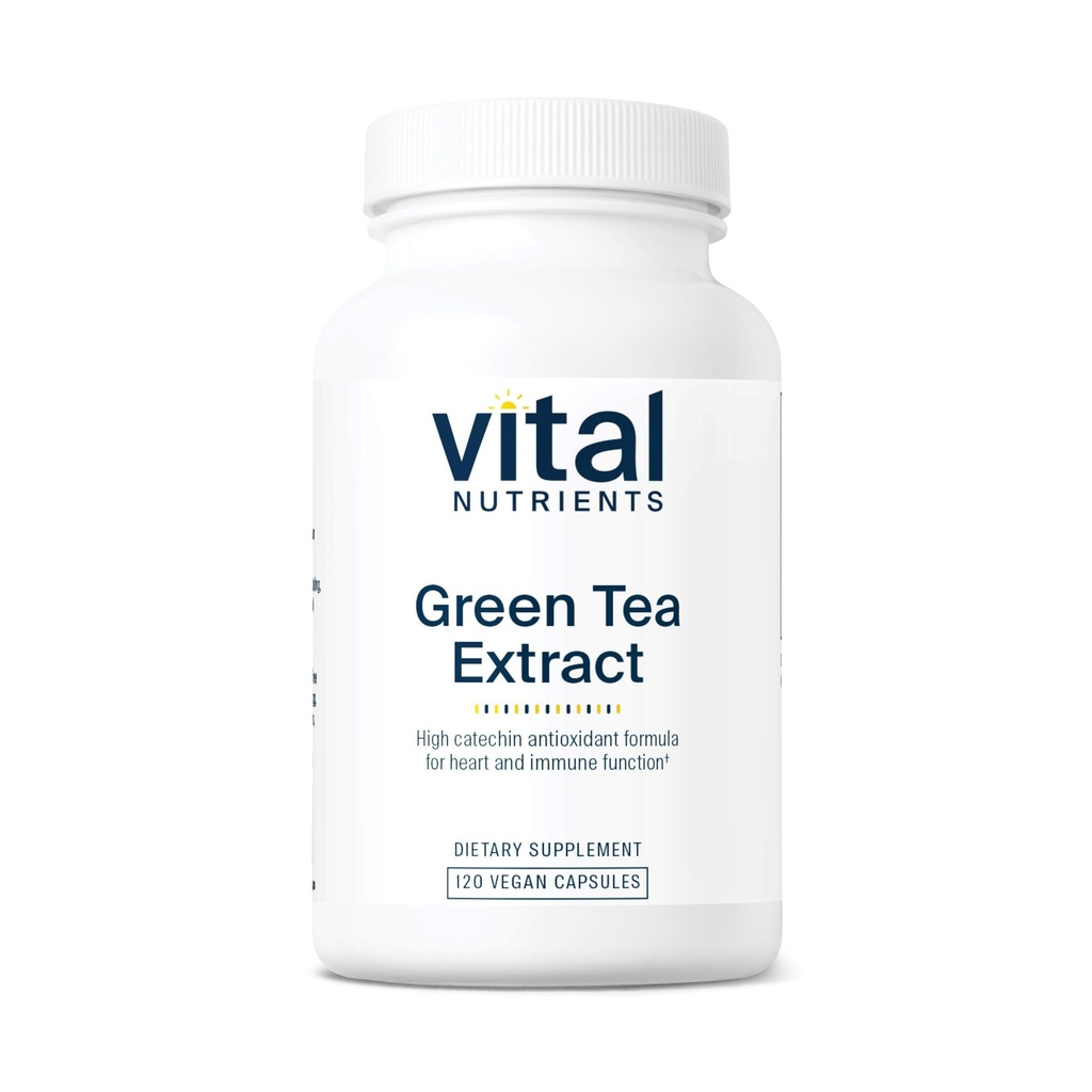 Vitale næringsstoffer Grønn Te Ekstrakt 550 mg Potent Antioksidant for hjerte og immun helse* | Polyfenoler Supplement med EGCG | Gluten, Dairy, Soya Gratis | Ikke-GMO | 120 Kapsler