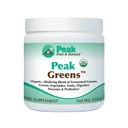 Peak Pure & Natural Peak Greens støtter pH-balanse og alkalinitet | Superfood Grønn Drikkepulver | Blanding av gjæret gras, grønnsaker og frukt | Digestiv enzyme & Probiotic pulver