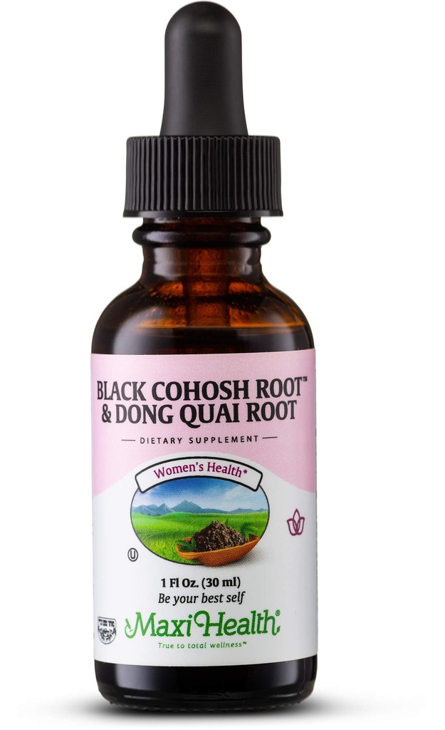Maxi Helse Svart Cohosh Root og Dong Quai Root Extract - Kvinners Formula, 1 Fl Oz Flaske - Kosher
