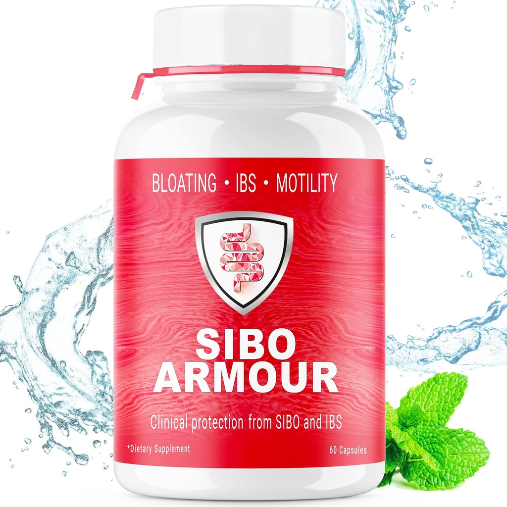 SIBO IBS Relief (klinisk gradbehandling) Bloating, diarrea, leaky gut, gass | Forsinket frigjøring Peppermynt | Supplere effektivt på irritabel bukkel syndrom og liten intestin bakterier overvekst