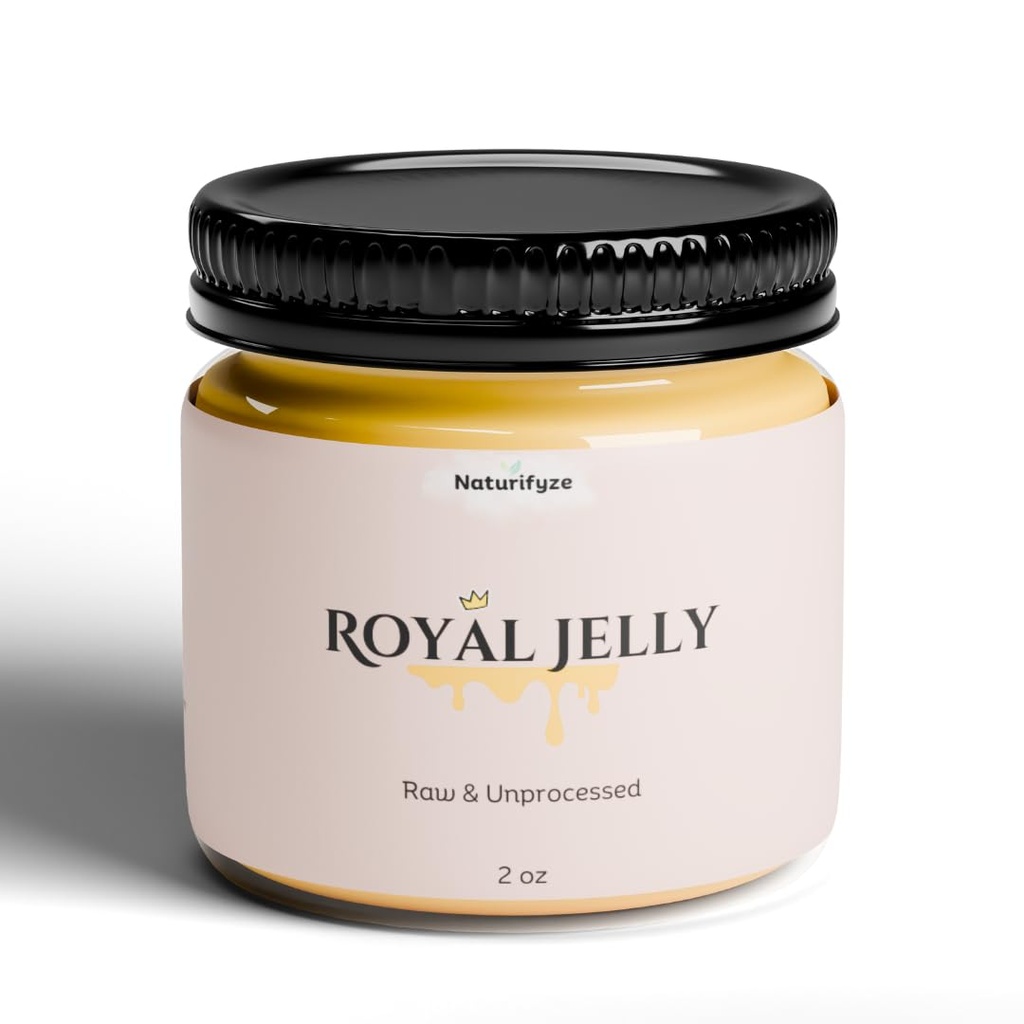 100% ren kongelig Jelly - rå og ubearbeidt, pakket med vitaminer og aminosyrer, naturlig hudpleie (2oz)