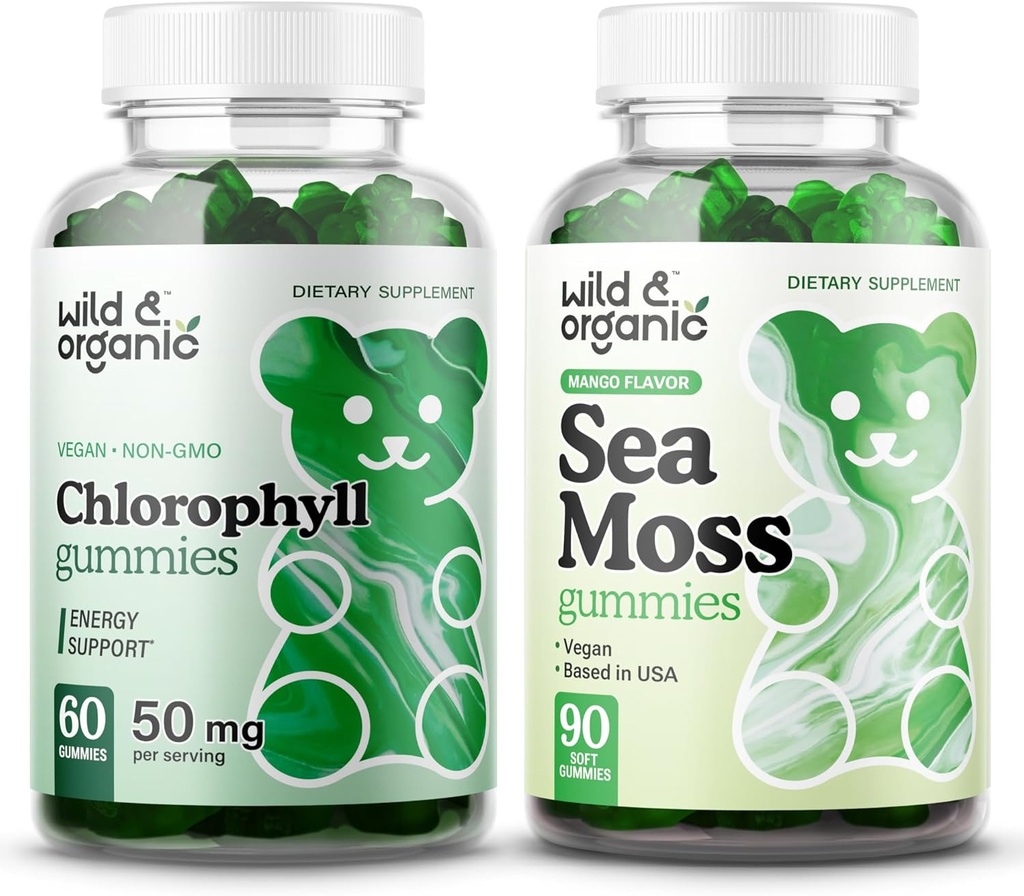 Wild & Organic Klorofyll Gummies & Sea Moss Gummies