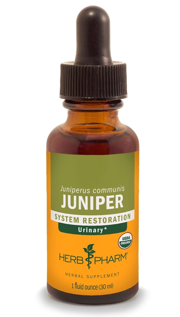 Herb Pharm Certified Organic Liquid Extract For Urin System Støtte Juniper 1 Fl Oz