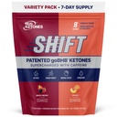 Ekte ketoner BHB Eksogene ketoner Drikkeblandingspakker Keto elektrolyter pulverpakker Ingen sukker med 4 Main Fasting Electrolytes Plus Hydrating Patentert Keto BHB - 7 Count Peach, Blandet Berry