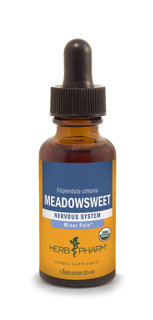 Herb Pharm Certified Organic Meadowsweet flytende ekstrakt for mindre smerte - 1 Ounce (DMEAD01)