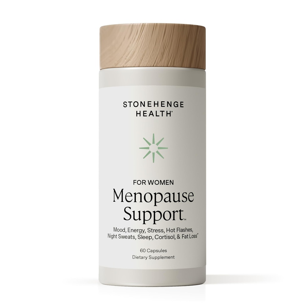 Stonehenge helse for kvinner Menopause støtte for Peri + Menopause + Post - Mood, Energi, Stress, Hot Flashes, Natt Sweats, søvn og kortisol, Chromax Chromium, vitamin D3, KSM-66 Ashwagandha Extract