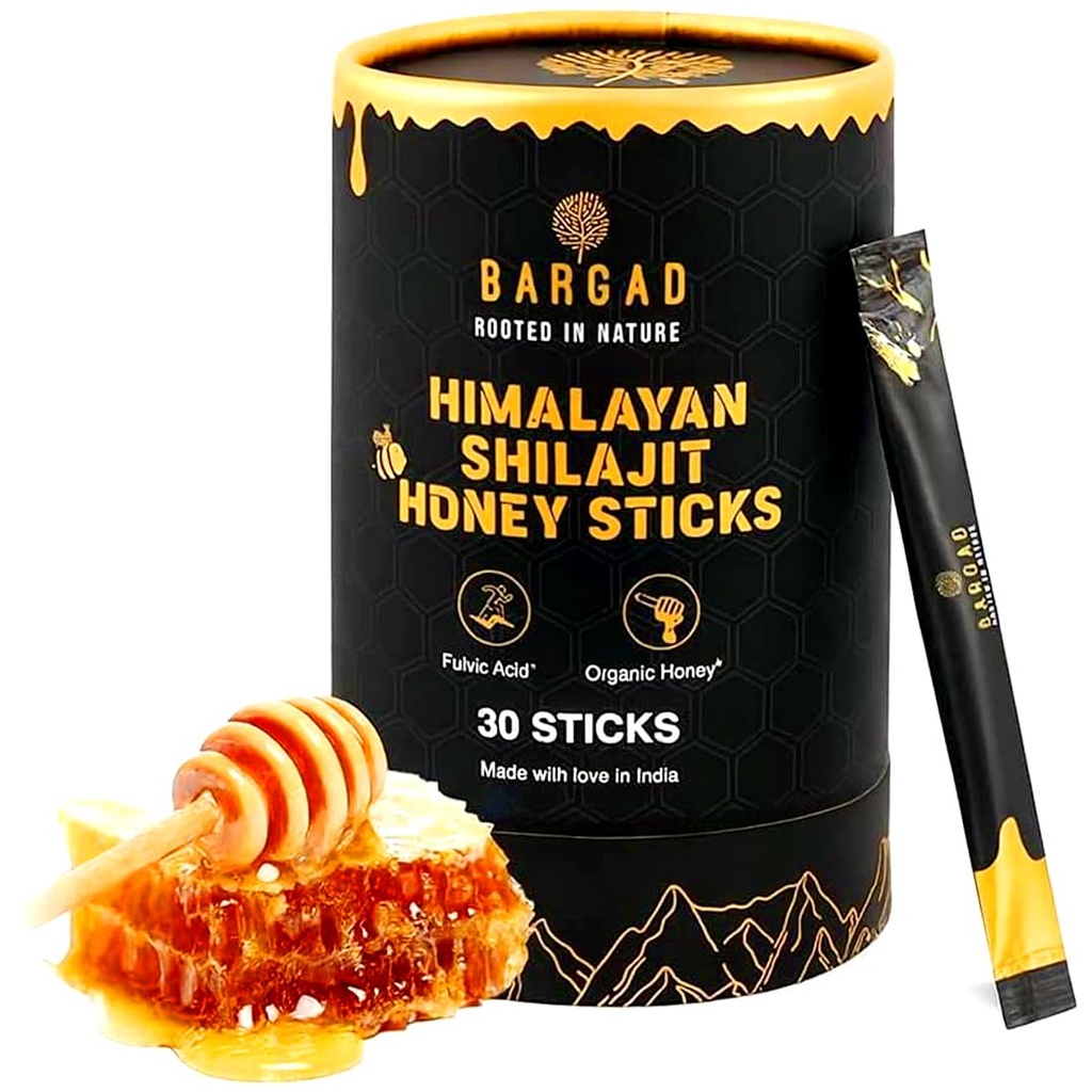 Ren Himalayan Shilajit Honning Sticks med Saffron - 30 greve | 75%+ Fulvic Acid, 85+ Spor Mineraler | Naturlig energi & immunitet Booster | Enkel enkeltbrukspakker