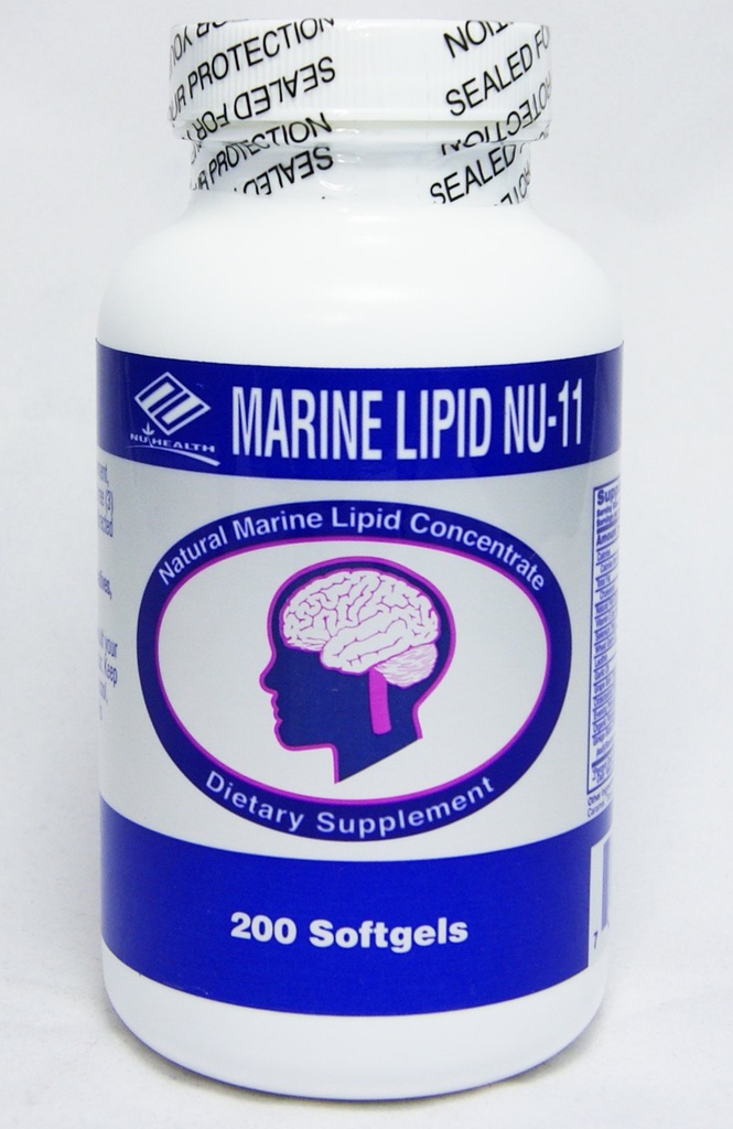 Marine Lipid Nu-11 i 1 Inkludere : Fiskolje,oy Lecitin, hvete Germ Olje, Selenlum Yeast, Hviteolje, Grape Bark Extract, Vitamin E, Oktacosand pulver, Aften Primross olje, Orgenisk Flaxfrøolje, Ginkgo Biloba Extract.