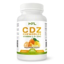C D Z CHEWABLES | Vitamin C, 1000mg | Vitamin D3, Zinc, | Ikke-GMO & Glutenfri | 120 Vegetariske Chewable tabletter | 120 serveringer