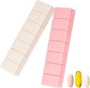 sanderala 2Pack ukentlig pilleorganisator,ekstra store 7 dager pille tilfelle reise daglige piller boks for fisk olje, kalsium tabletter kosttilskudd og andre vitamin piller