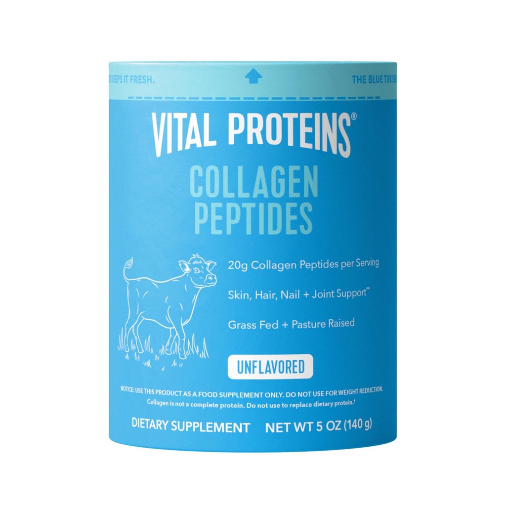 Vital proteiner kollagen peptider pulver Supplement for huden hår negle felles helse eller støtte - Hydrolysert kollagen - Unflavored, 7 Serveringer
