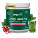 Organifi Daily Greens - daglig ernæring og støtte - Grønn pulver for energi, dialyse og immunitet, 30 serveringer
