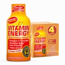 Vitamin energi immun + ekstra styrke energi Shot - Orange Burst - 100% DV B-vitaminer & 260mg koffein - null kalorier, sukker-fri, vegansk, - immunitet & energi støtte - 1.93 fl oz, 4-Pack