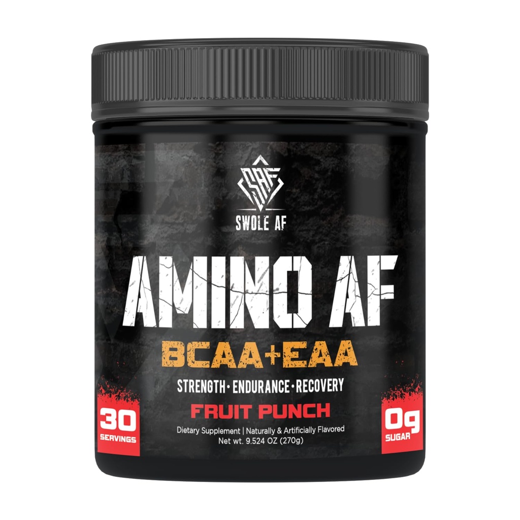 Swale AF | Amino AF BCAA + EAA | essensielle aminosyrer for muskel gevinst utholdenhet og gjenoppretting | Kosttilskudd for forbedret Mood raskere metabolisme | Fruit Punch