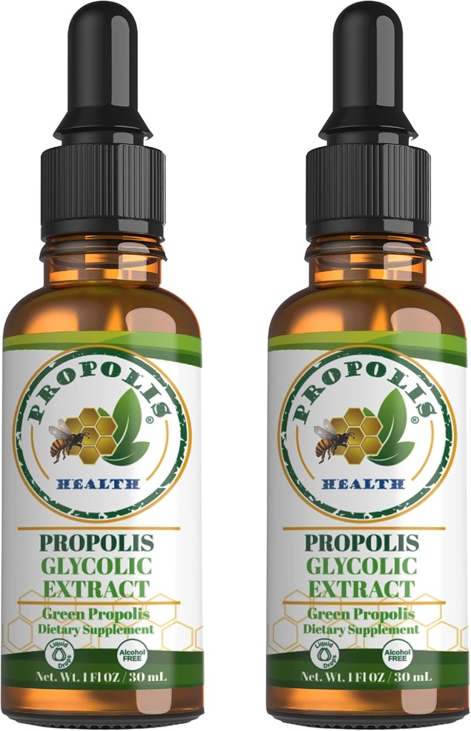 Grønn Propolis ekstrakt flytende - brasiliansk Bee Propolis - alkohol-fri immunstøtte Supplement - 60-dagers forsyning - naturlig immunisme Shots