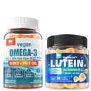 Sukker Gratis Lutein 20mg 40mg & Vegansk Omega3 Gummies 1280mg