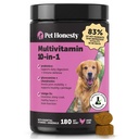 Hunde Multivitamin - 10 i 1 Hundevitaminer for helse og hjerte - Omega fiskeolje, glukosamin og probiotika - Hundevitaminer og kosttilskudd for hud og coat (Chicken 180 ct)
