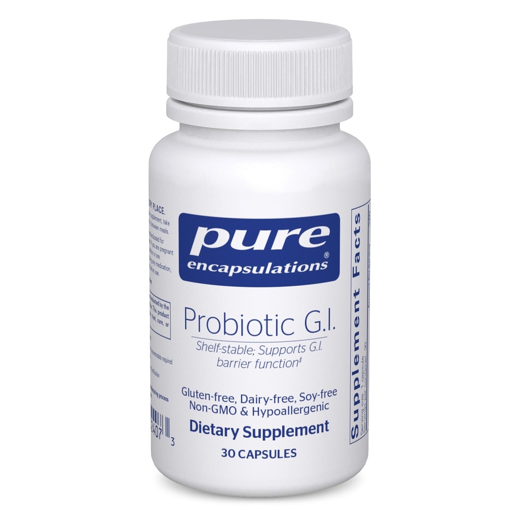 Rene innkapslinger Probiotiske G.I. - Hyldestabil probiotika for intestinal helse og gastrointestinal støtte - med Lactobacillus & Bifidobacterium - 30 kapsler