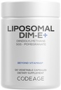 Kodeasje Liposomal DIM Supplement - 4 måneders forsyning av DIM-vitaminer og SGS, Pomegranate, Broccoli, Vitamin E Isomers Tocopherols Alpha Beta Gamma Delta - Liposomal Formula - Glutenfri - 120 Kapsler