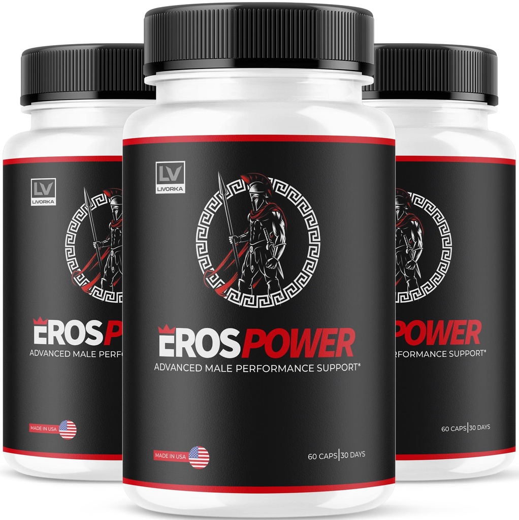 (3 Pakke) Eros Power Supplement - Eros Power Supplement For menn, Eros Power, Eros pulver Supplement, ErosPower Advanced Formula, Eros Power Kapsler For Menn, Eros Power Pills, 180 Kapsler i 3 måneder