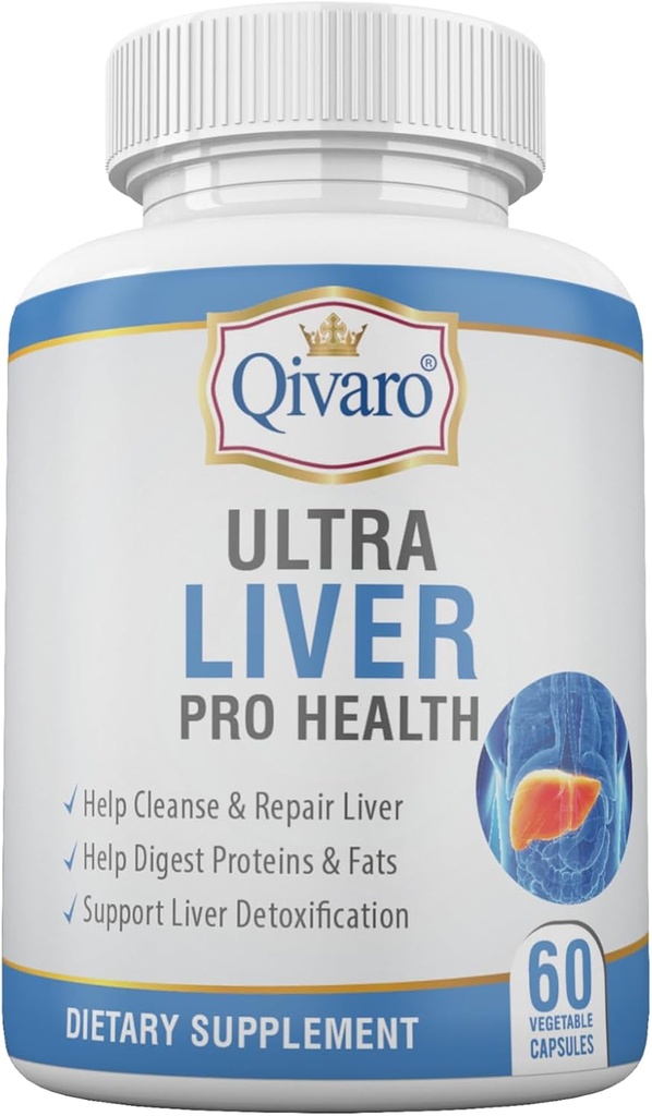 Ultra Liver Pro Health - Liver Helse støtte Supplement med Melk Thistle frø, Artichoke ekstrakt & Dandelion Leaf ekstrakt - Antioksidant & Detox støtte - 60 Grønnsaker Kapsler