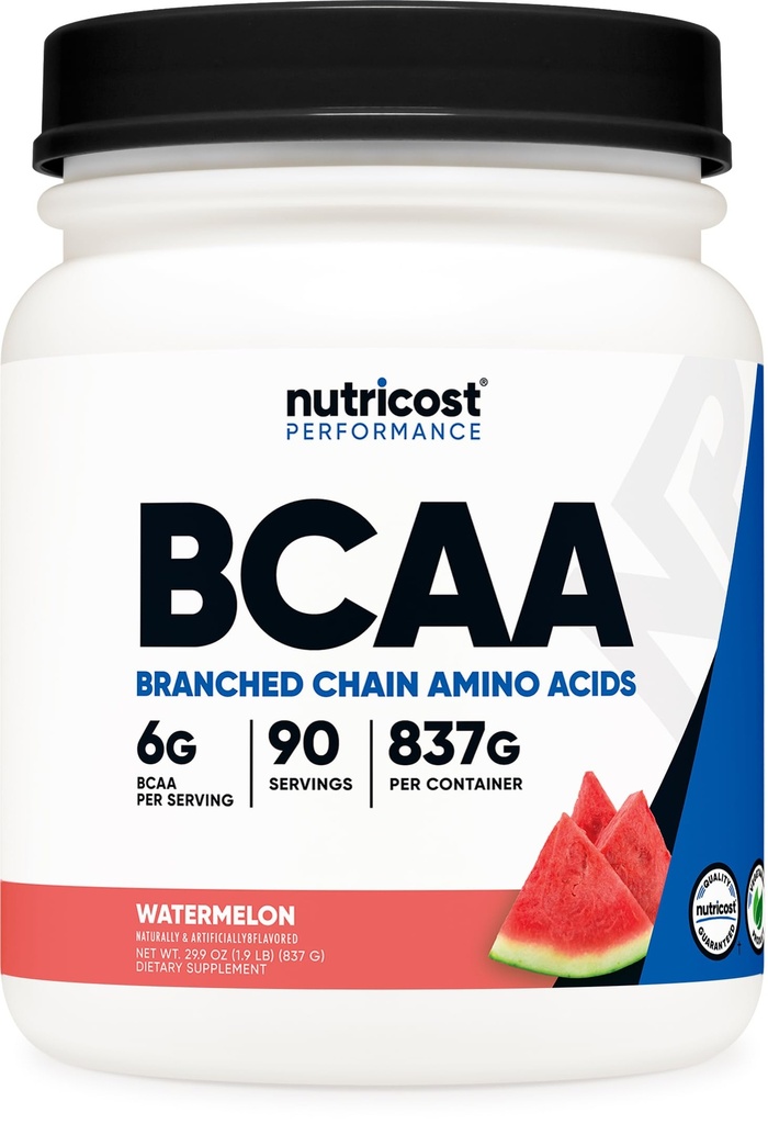 Nutricost BCAA pulver (vannmelon, 90 Serv) - Optimal 2:1:1 Forhold