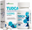 1450MG TUDCA Liver Supplement, Bile Salts Liver Support Supplement Kompleks, Lever Helse for Liver Nyre Renser Detox og Reparasjon, 60 Kapsler