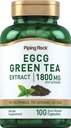 Piping Rock EGCG Grønn Te Ekstrakt 1800 mg | 100 kapsler | Standardisert Supplement | Ikke-GMO, Glutenfri