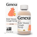 Genexa Kids' Organic Honning Cough Syrup, Dye Free, 0% Kunstige Additiver, Barne Cough Remedy for barn 2-11, Soothing Naturlig Honning Flavor, Glutenfri, & Ikke-GMO 4 fl oz