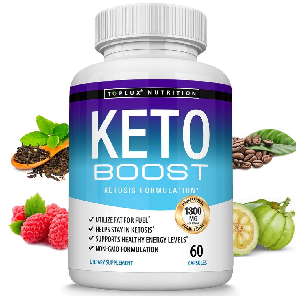 Keto Boost Diet Piller Ketose Supplement - Naturlig eksogen keto formel støtte energi & fokus, avanserte ketoner for ketogen diett, keto diett piller, for menn kvinner