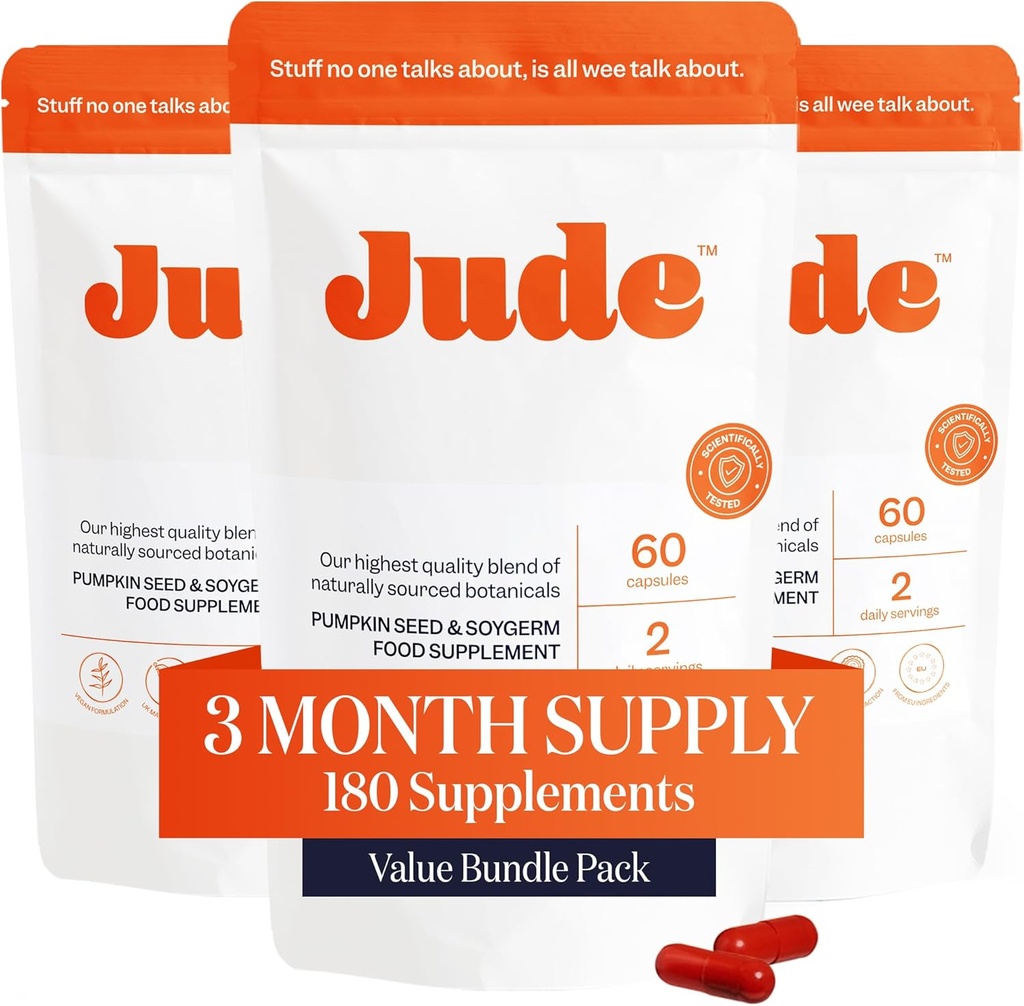 Jude Bladder Control Tabletter, Daglig Supplement, Reduser Leaks, Bedre behov for å gå urent, Forbedre søvn, Overaktive Bladder Tabletter, 180 Kapsler