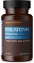Elementer Melatonin 3mg, hjelper med noen ganger søvnløshet, Vegansk, Uflavored, 260 tabletter, 8 måneders forsyning (pakke kan variere)