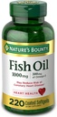 Naturens Bounty fisk olje 1000 mg belagte softgels, 220 telling