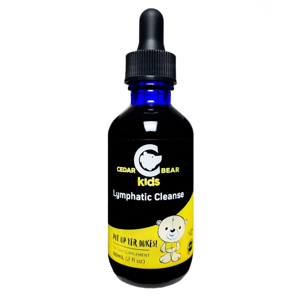 Cedar Bear lymfatisk rengjøring for barn - flytende urtetilskudd som støtter sunn lymfatisk og immunfunksjon 2 fl oz (pakke av 1)