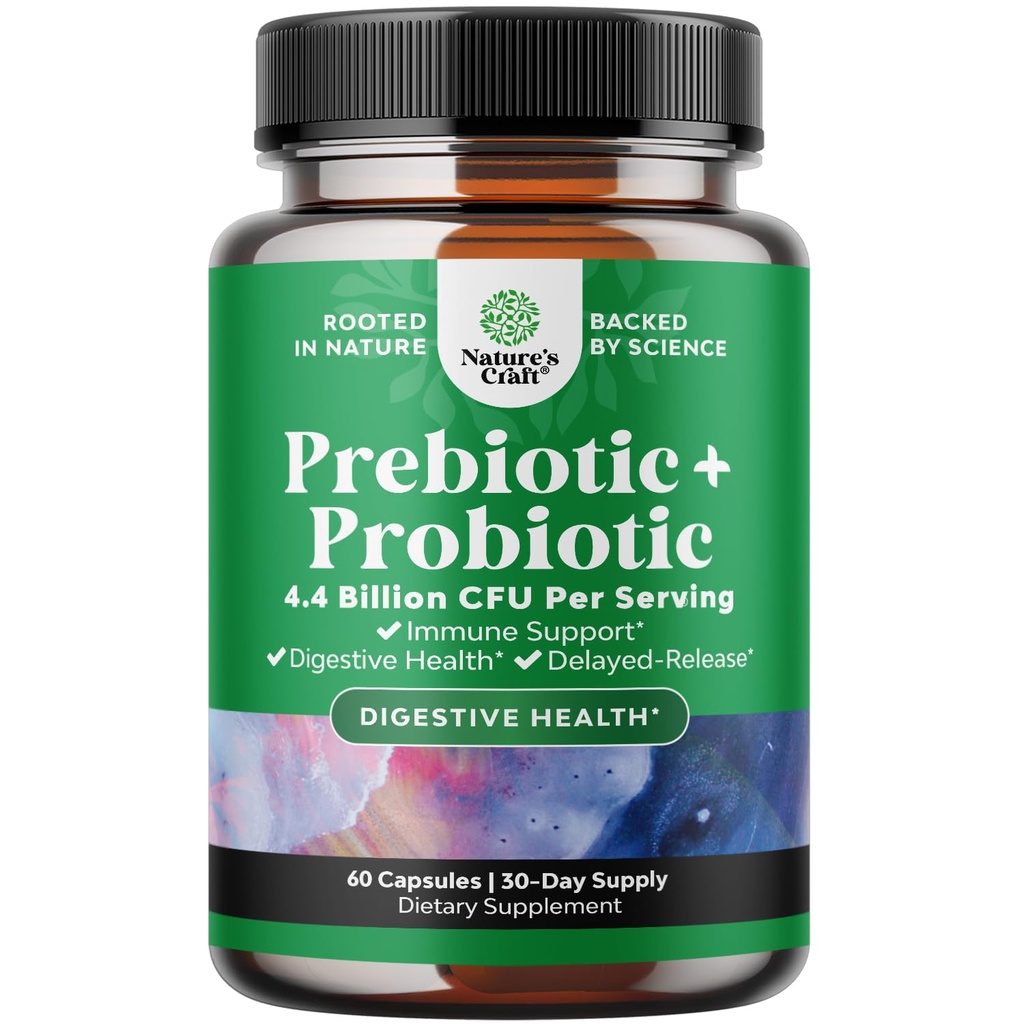 Prebiotika og probiotika Gut Helsetilskudd - Super Potent Digestive Helse Acidophilus Probiotiske kapsler med menn og kvinner Probiotika og Prebiotika for Colon Digestive Support og Immunitet