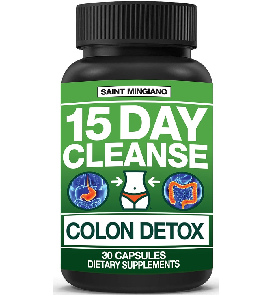 15-dagers rengjøring | Colon Detox med naturlig laxativ for slimming og blooting. 30 piller for å avgifte og øke energien ekstra styrke Senna leaf kosttilskudd | sterk for noen mennesker.