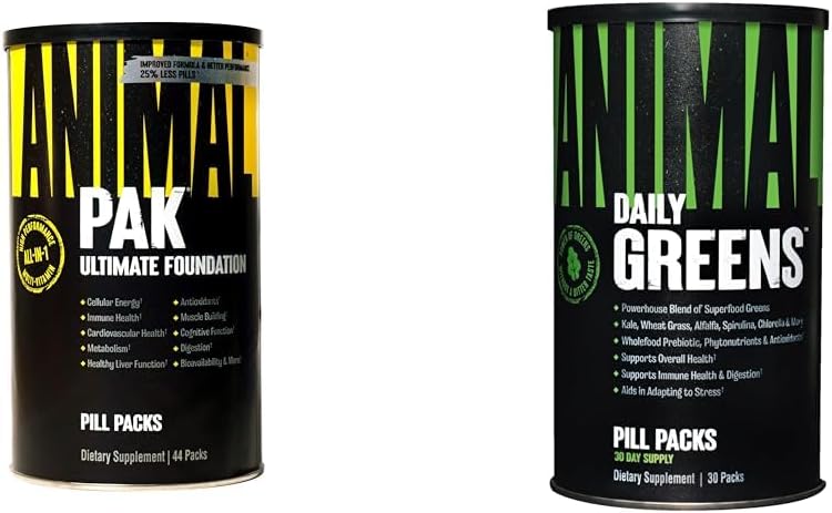 Animal Pak - Beleilig all-in-One Vitamin & Supplement Pack - Sink & Greens Pak - Klorofyll
