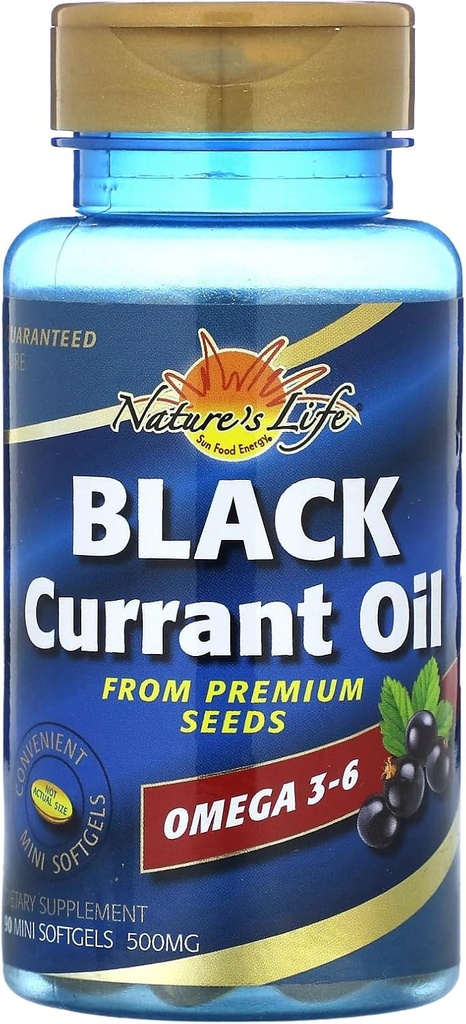 Helse fra Sun Dietary Supplement, Black Currant, 500 mg, 90 myke geler