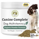 Wholistic Pet Organics Canine Complete - Hund Multivitamin pulver - 1 Lb - Daglige hundevitaminer og kosttilskudd for hjemmelaget mat - Immunsystem, hud, Coat & generelle helse - Små og store avler