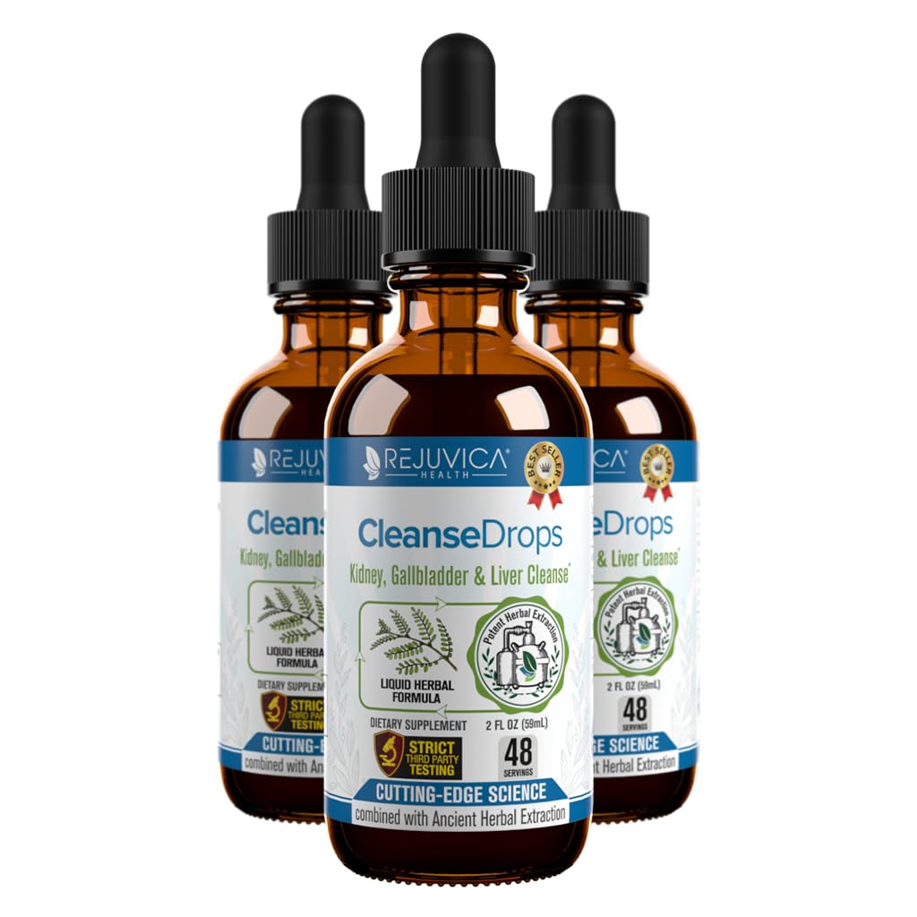 Cleanse Drops - Advanced Nyre & Gallblader Cleanse Støtte Supplement - flytende levering for bedre absorpsjon - Chanca Piedra Brukt i Amazonas regnskog