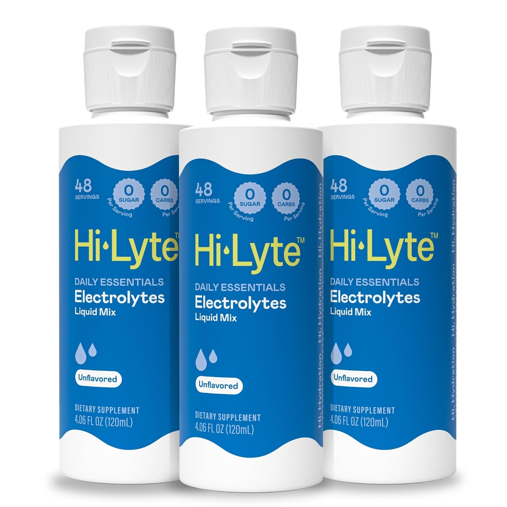 Hi-Lyte Daily Essentials Elektrolyserer flytende blanding uovertruffen, 144 serveringer