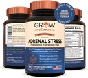 Vokse vitamin Adrenal Stress Advanced Formula, Organisk KSM-66 Ashwagandha med AlphaWave L-Theanine, 5-HTP, Magnesium blanding - Hver dag Stress Relief, Mood Support, Kognitiv, Hjernehelse, 90 Kapsler