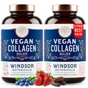 Vegan kollagen for kvinner og menn - økologisk supermat, Aminosyrer glycin, Lysin, Proline for sunn hud, hår, negler - Plantebaserte kollagen Booster kosttilskudd - 60 Glutenfri vegetariske piller