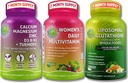 Vegan Bone & Immune Support Bundle - Liposomal Glutathione 500mg med organiske hele mat + kvinners daglige multivitamin med jern og plantebasert kalsium, magnesium, D3, K2, sink og turmerisk