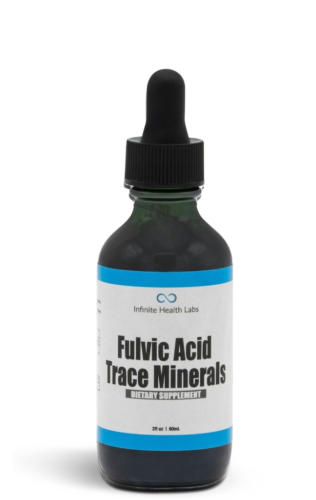 Fulvic Acid Trace Minerals Supplement - 169 Serveringer - Humic Acid Multimineral Electrolyt Flytende Dråper - Biotilgjengelig Ekstrakt