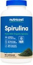 Nutricost Spirulina 3.000mg, 180 Kapsler for 30 Serveringer - CCOF sertifisert med organisk Spirulina, Glutenfri, Vegetarisk