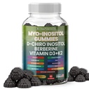 Sukkerfri Myo-Inositol & D-Chiro Inositol Gummies for kvinner, Berberin Vitamin D3 K2 DIM Magnesium Glycinat Oxid L-Metylfolat Supplement for kvinner, fruktbarhet, hormonbalanse, PMS, Ovarian helse